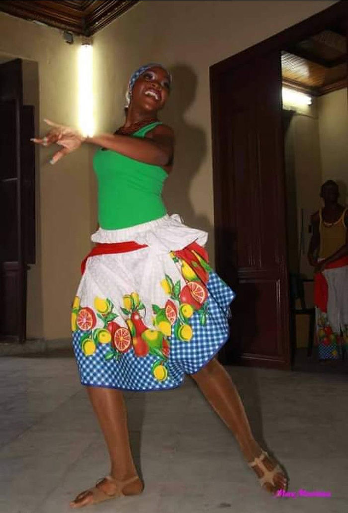 Jonette dancing in a cultural show
